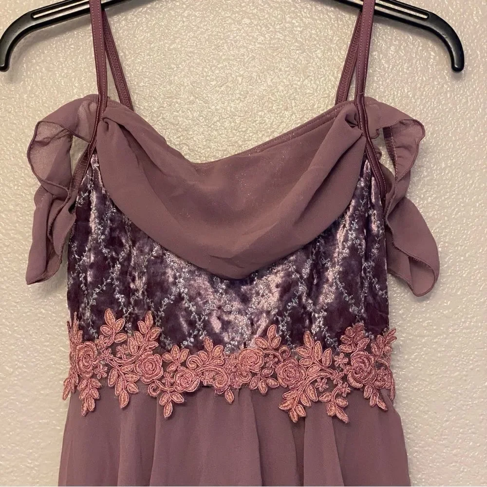 WEISSMAN Dance Costume mauve lavender Fate And Destiny 12752 Child MC 10/12